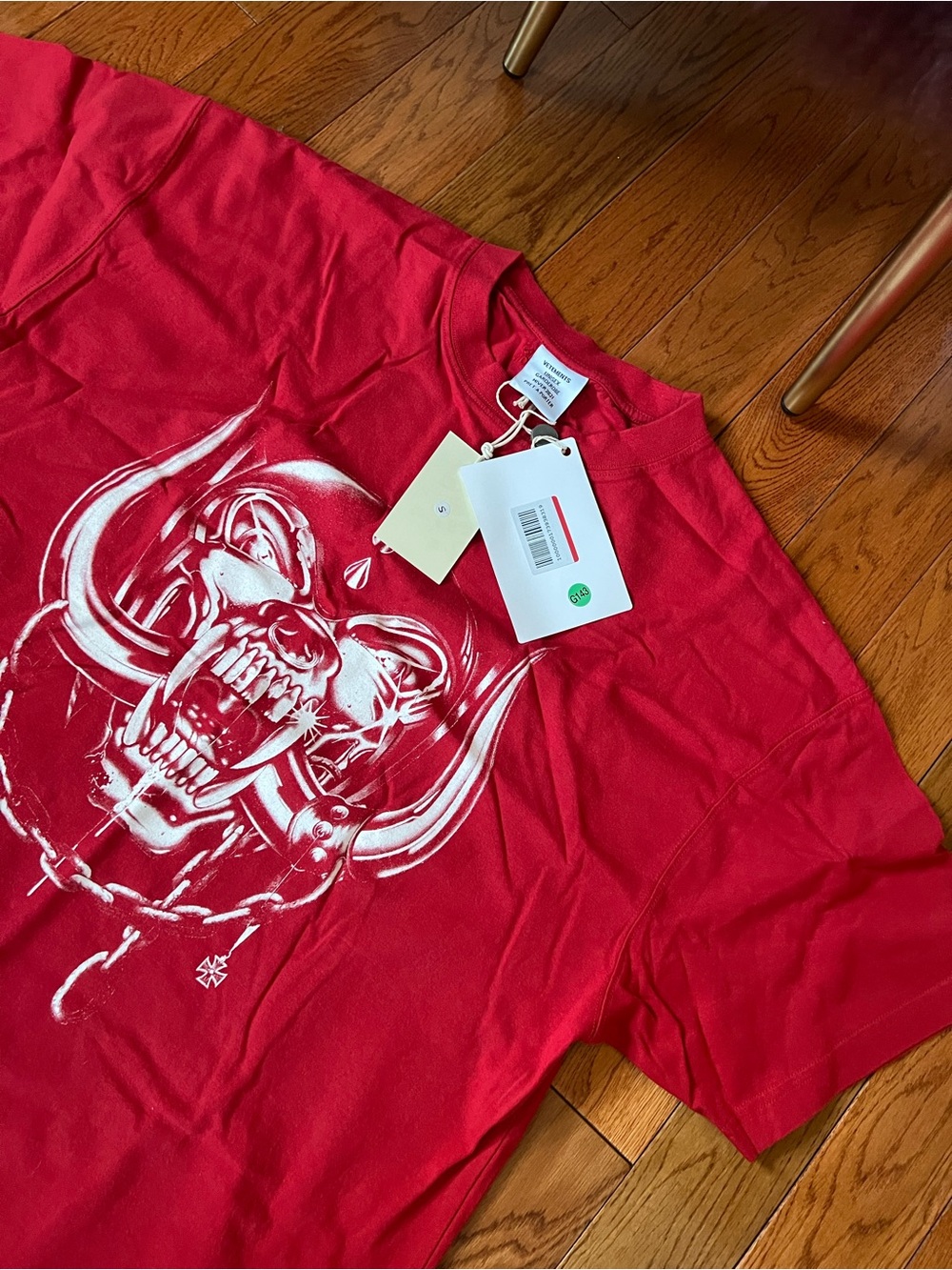 Vetements Motörhead red t shirt NWT size small men’s